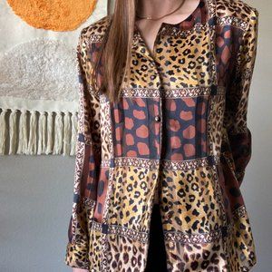 Leopard Button Down - 12
